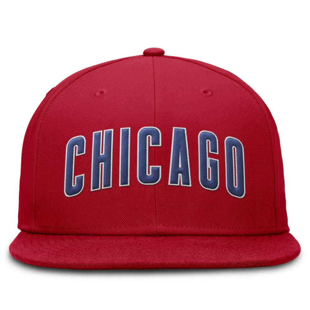 Chicago Cubs Nike Wordmark Dri-FIT Round Bill True Fitted Hat - Red - Nike Sale