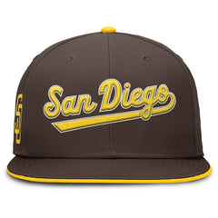 San Diego Padres Nike Primetime Dri-FIT Round Bill True Fitted Hat - Brown - Nike on Sale
