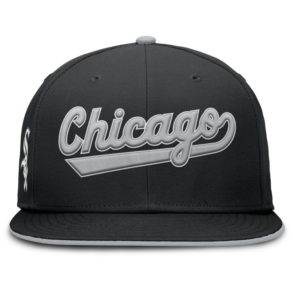 Chicago White Sox Nike Primetime Dri-FIT Round Bill True Fitted Hat - Black - Nike Online