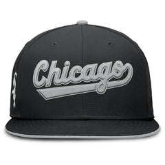 Chicago White Sox Nike Primetime Dri-FIT Round Bill True Fitted Hat - Black - Nike Online
