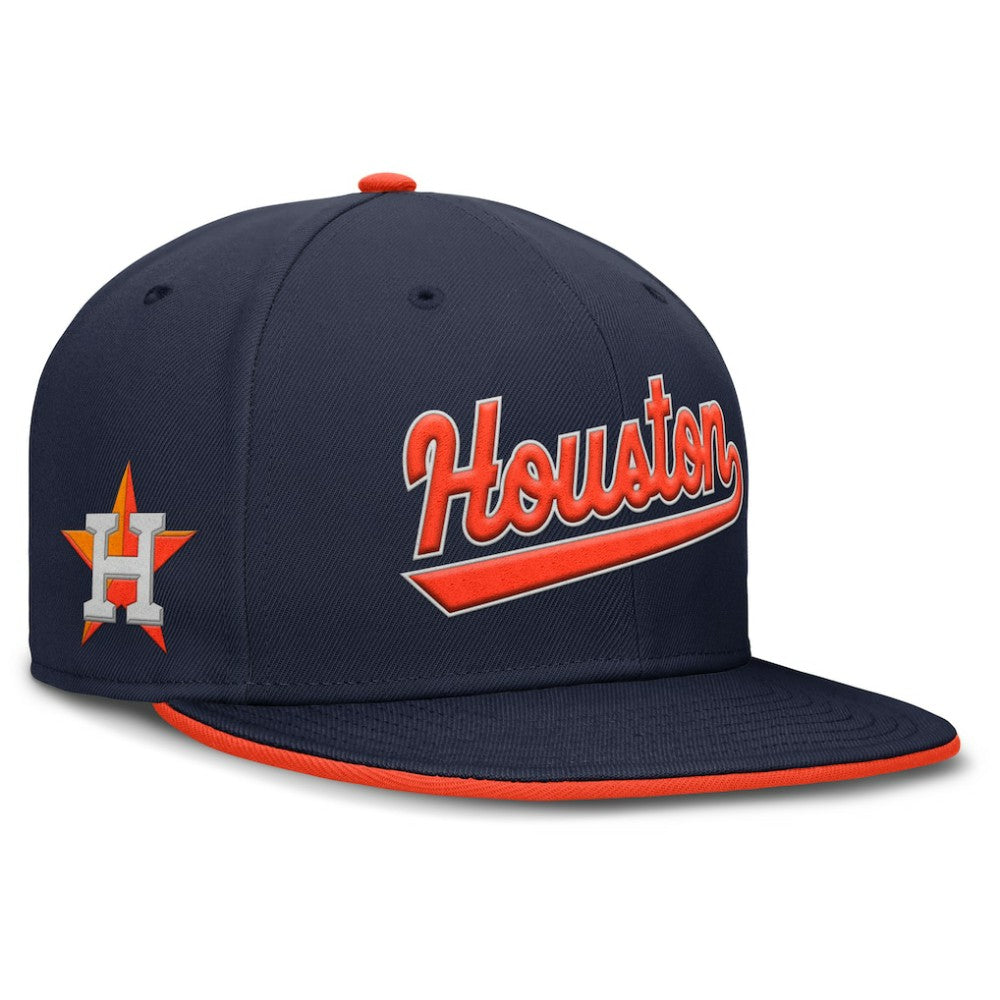 Houston Astros Nike Primetime Dri-FIT Round Bill True Fitted Hat - Navy - Nike on Sale