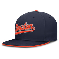 Houston Astros Nike Primetime Dri-FIT Round Bill True Fitted Hat - Navy - Nike on Sale