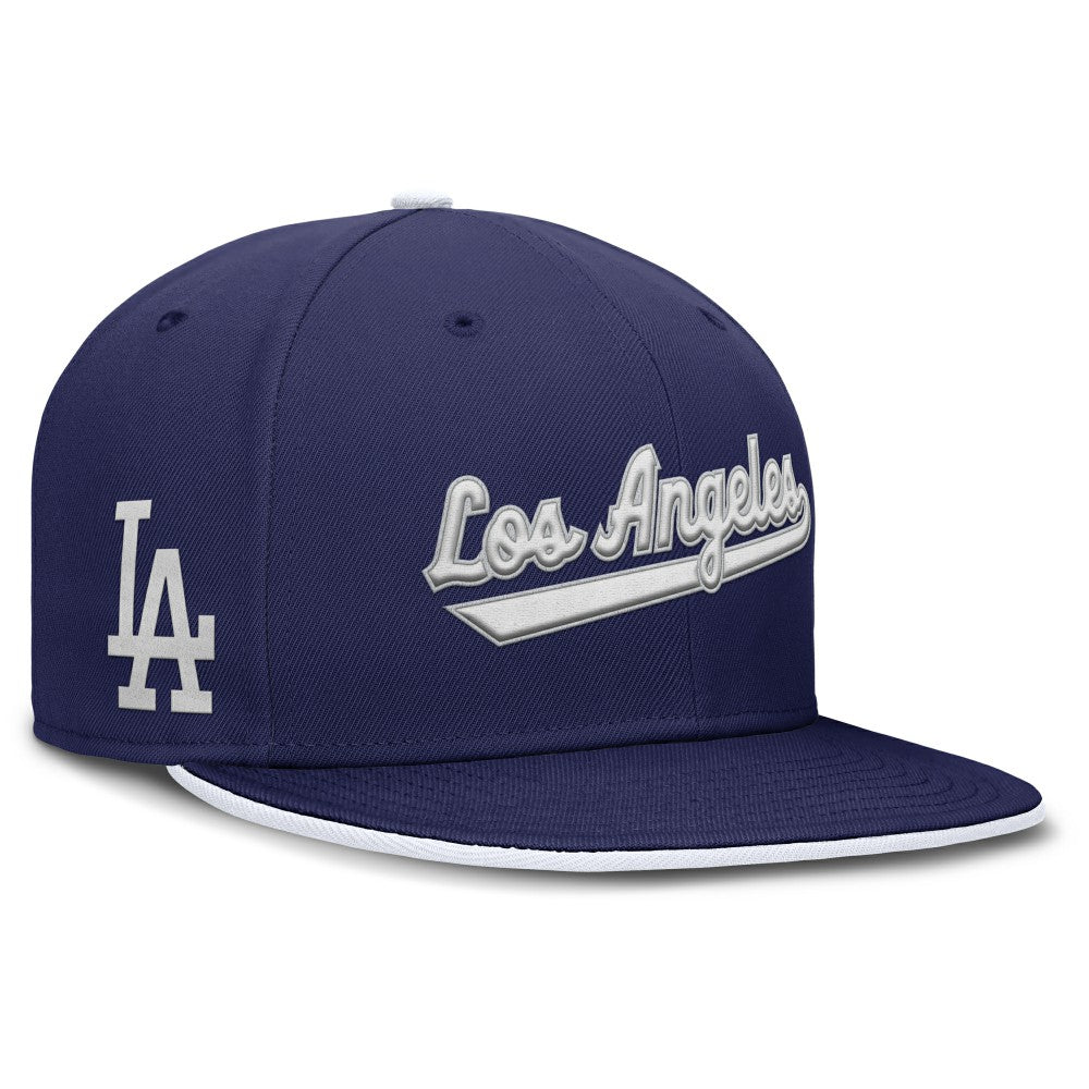 Los Angeles Dodgers Nike Primetime Dri-FIT Round Bill True Fitted Hat - Royal - Nike on Sale