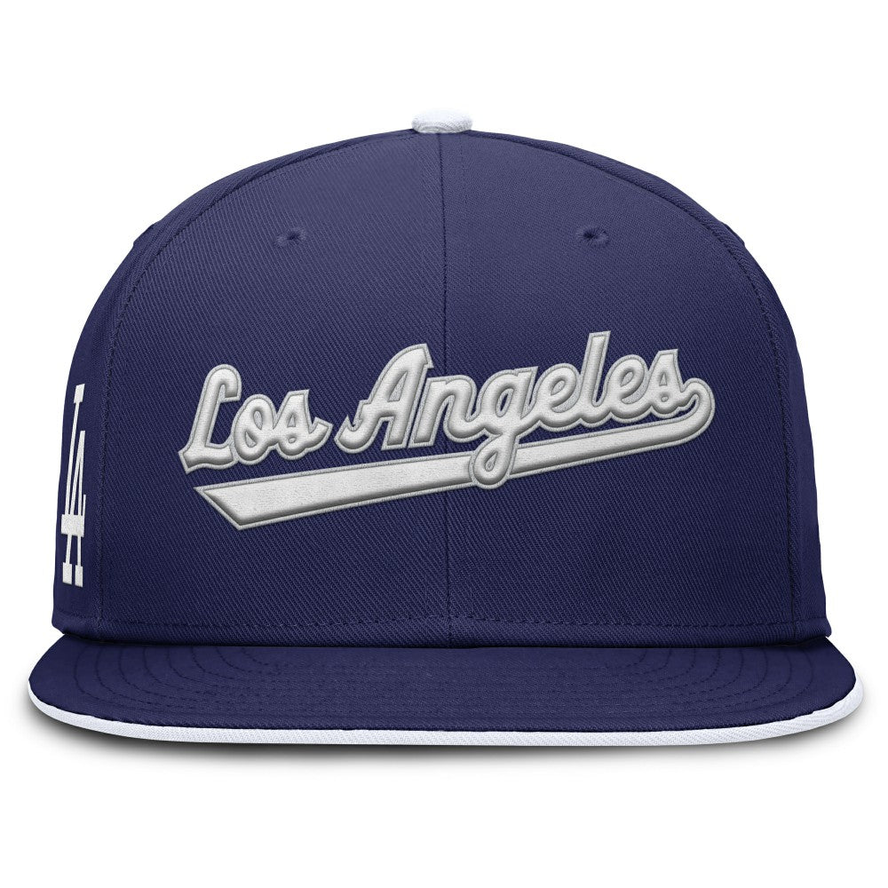 Los Angeles Dodgers Nike Primetime Dri-FIT Round Bill True Fitted Hat - Royal - Nike on Sale