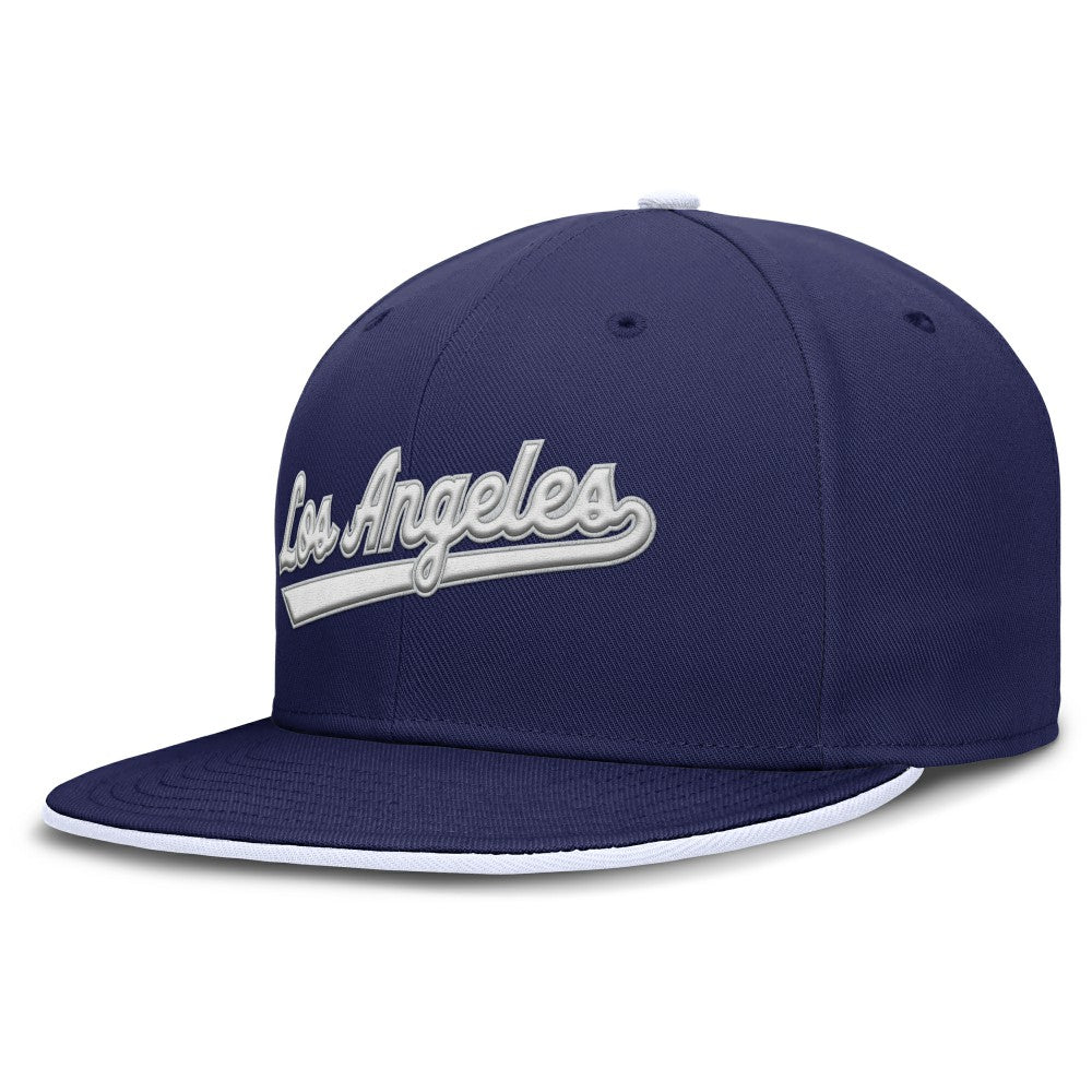 Los Angeles Dodgers Nike Primetime Dri-FIT Round Bill True Fitted Hat - Royal - Nike on Sale
