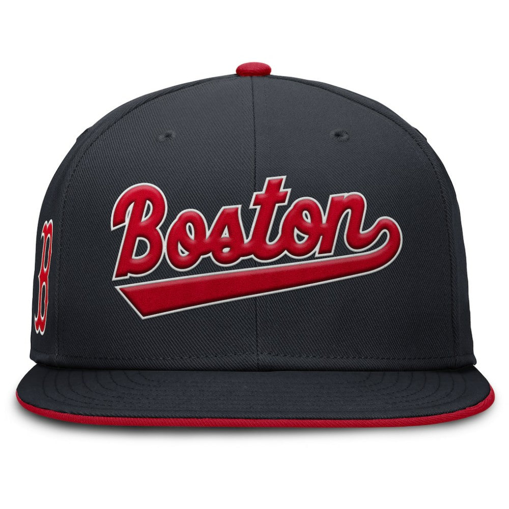 Boston Red Sox Nike Primetime Dri-FIT Round Bill True Fitted Hat - Navy - Nike Lifestyle