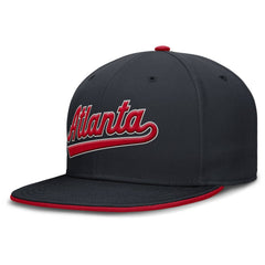 Atlanta Braves Nike Primetime Dri-FIT Round Bill True Fitted Hat - Navy - Nike Sale