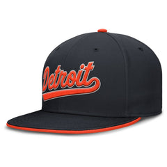 Detroit Tigers Nike Primetime Dri-FIT Round Bill True Fitted Hat - Navy - Nike on Sale