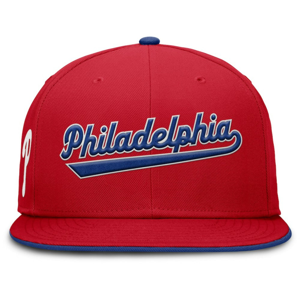 Philadelphia Phillies Nike Primetime Dri-FIT Round Bill True Fitted Hat - Red - Nike on Sale