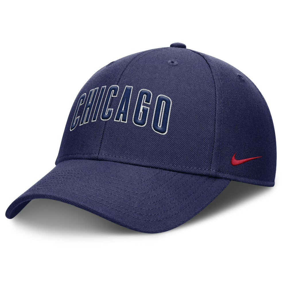 Chicago Cubs Nike Rise Gaberdine Adjustable Hat - Navy - Nike Online