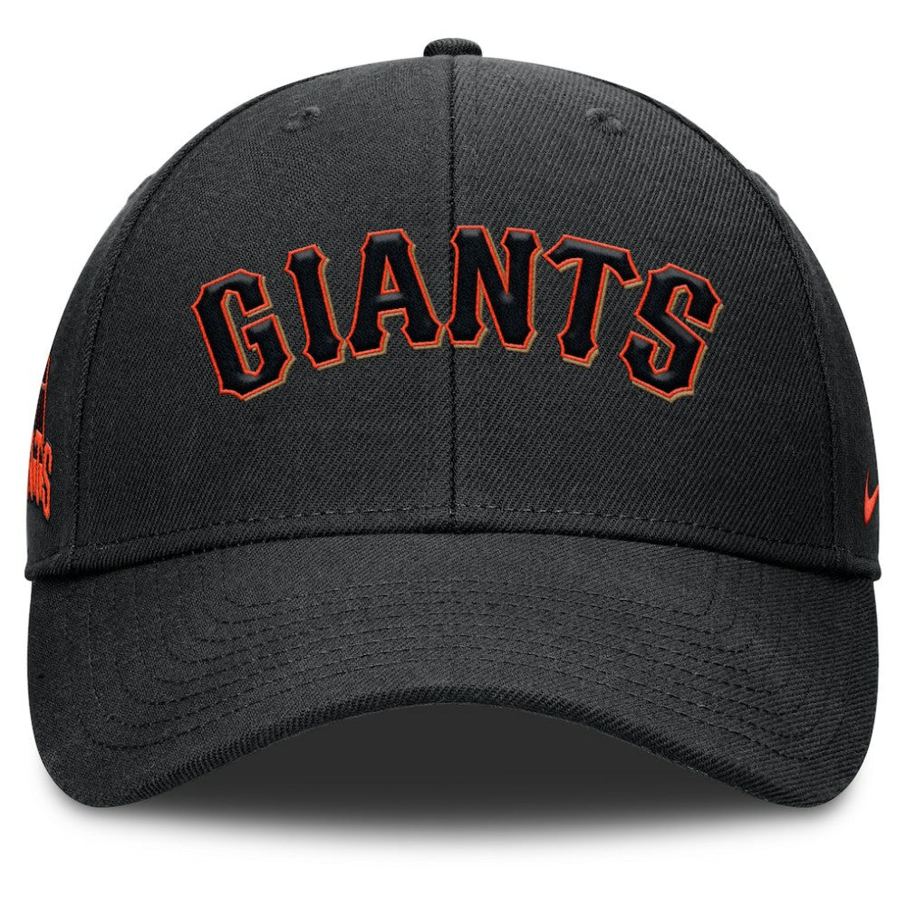 San Francisco Giants Nike Rise Gaberdine Adjustable Hat - Black - Nike Sale