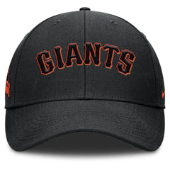 San Francisco Giants Nike Rise Gaberdine Adjustable Hat - Black - Nike Sale