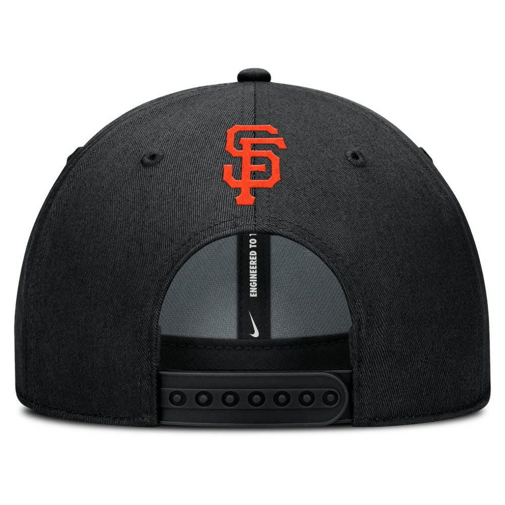 San Francisco Giants Nike Rise Gaberdine Adjustable Hat - Black - Nike Sale