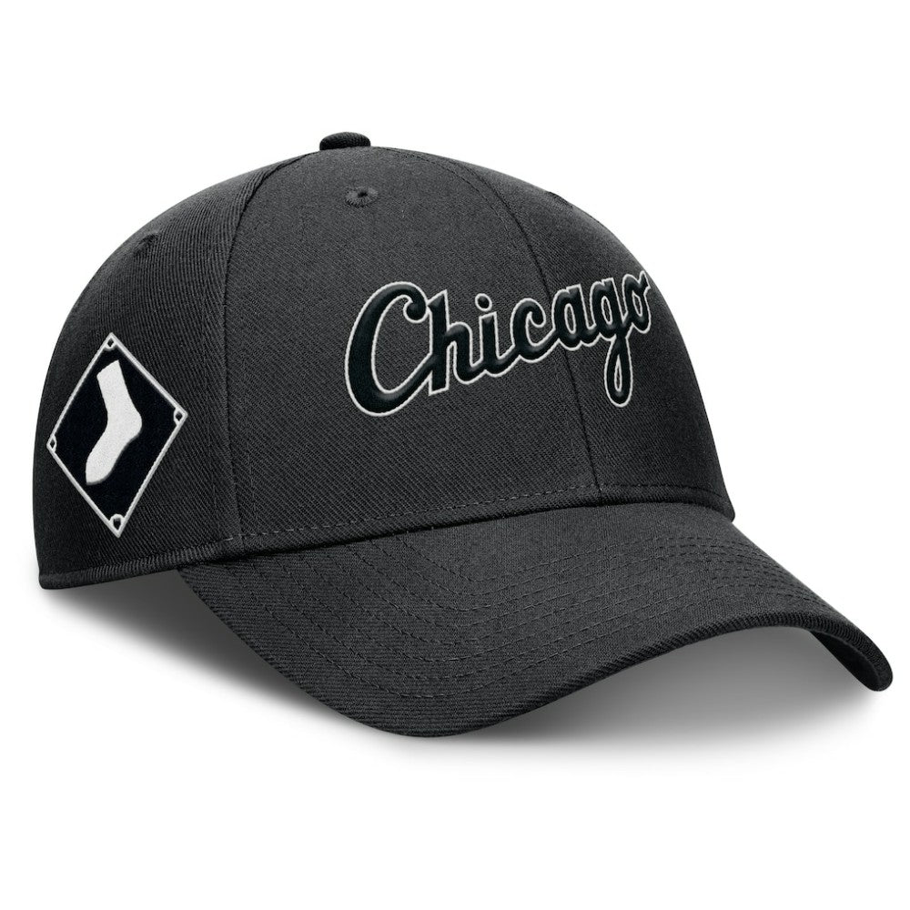 Chicago White Sox Nike Rise Gaberdine Adjustable Hat - Black - Nike on Sale