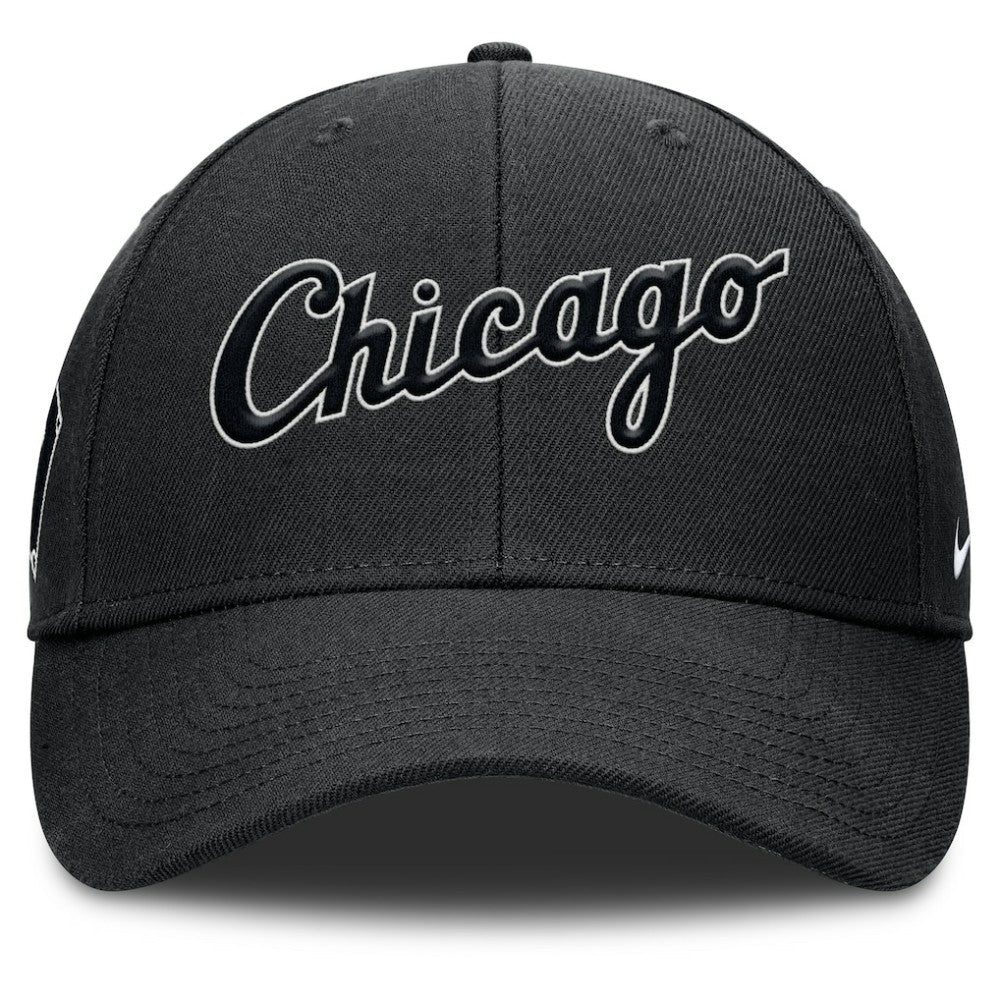 Chicago White Sox Nike Rise Gaberdine Adjustable Hat - Black - Nike on Sale
