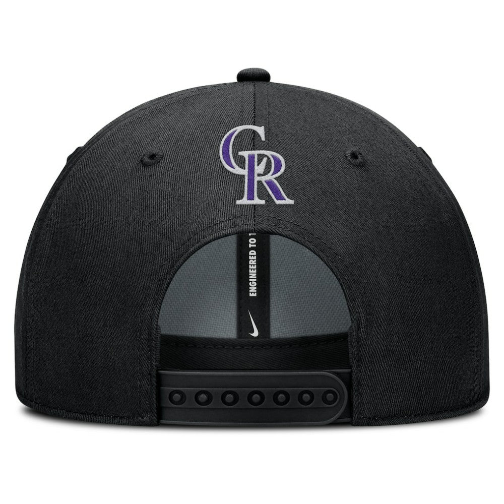 Colorado Rockies Nike Rise Gaberdine Adjustable Hat - Black - Nike on Sale