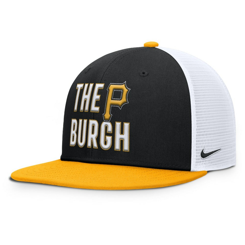Pittsburgh Pirates Nike Pro Trucker Snapback Hat - Black - Nike Online