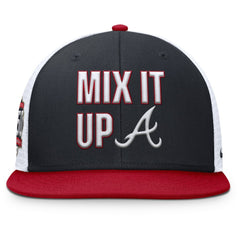 Atlanta Braves Nike Pro Performance Trucker Snapback Hat - Navy/Red - Nike on Sale