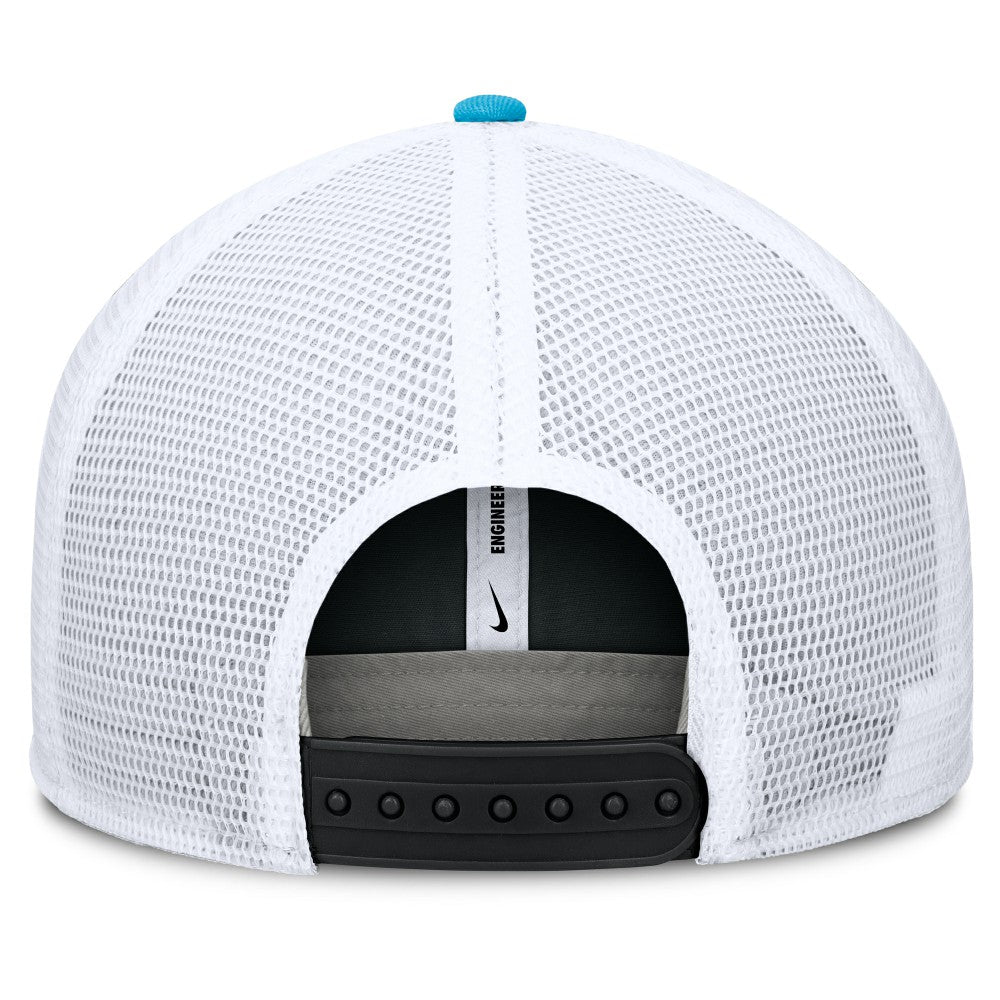 Miami Marlins Nike Pro Performance Trucker Snapback Hat - Black/Light Blue - Nike Sale