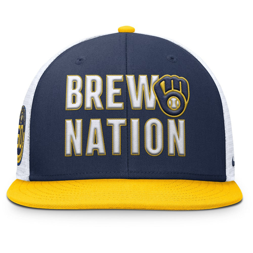 Milwaukee Brewers Nike Pro Trucker Snapback Hat - Navy - Nike Online