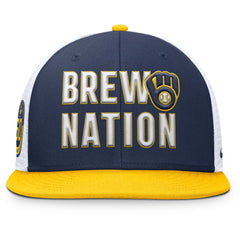Milwaukee Brewers Nike Pro Trucker Snapback Hat - Navy - Nike Online