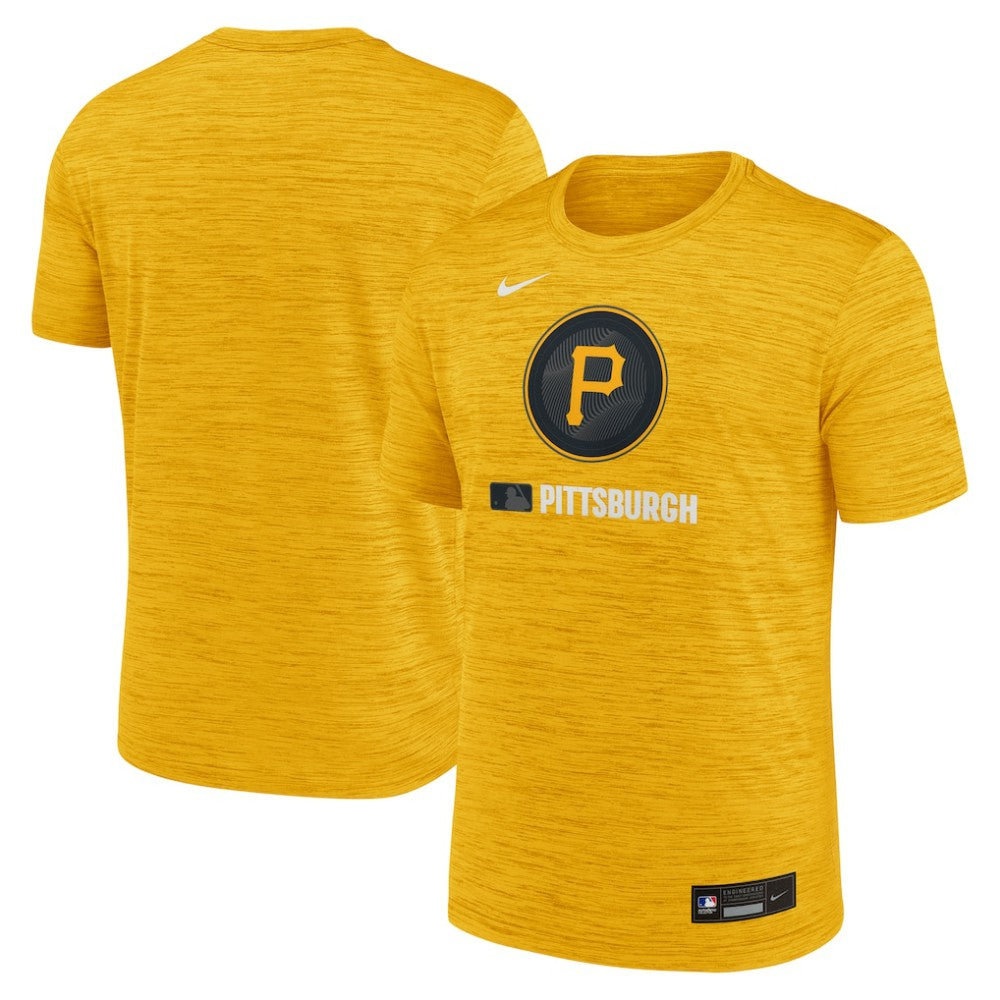 Pittsburgh Pirates Nike Authentic Collection City Connect Velocity Dri-FIT T-Shirt - Gold - Nike Lifestyle