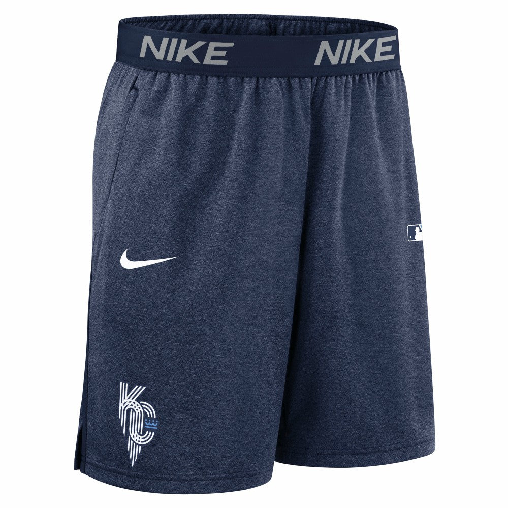 Kansas City Royals Nike Authentic Collection City Connect Performance Knit Shorts - Navy - Nike on Sale