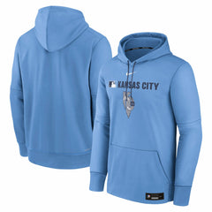 Kansas City Royals Nike Authentic Collection City Connect Therma Pullover Hoodie - Light Blue - Nike on Sale