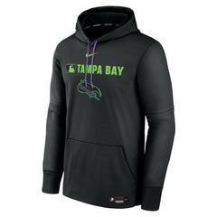 Tampa Bay Rays Nike Authentic Collection City Connect Therma Pullover Hoodie - Black - Nike Lifestyle