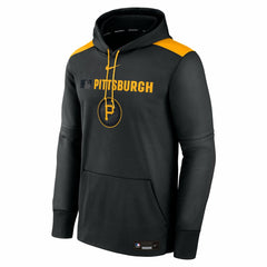 Pittsburgh Pirates Nike Authentic Collection City Connect Therma Pullover Hoodie - Black - Nike Lifestyle