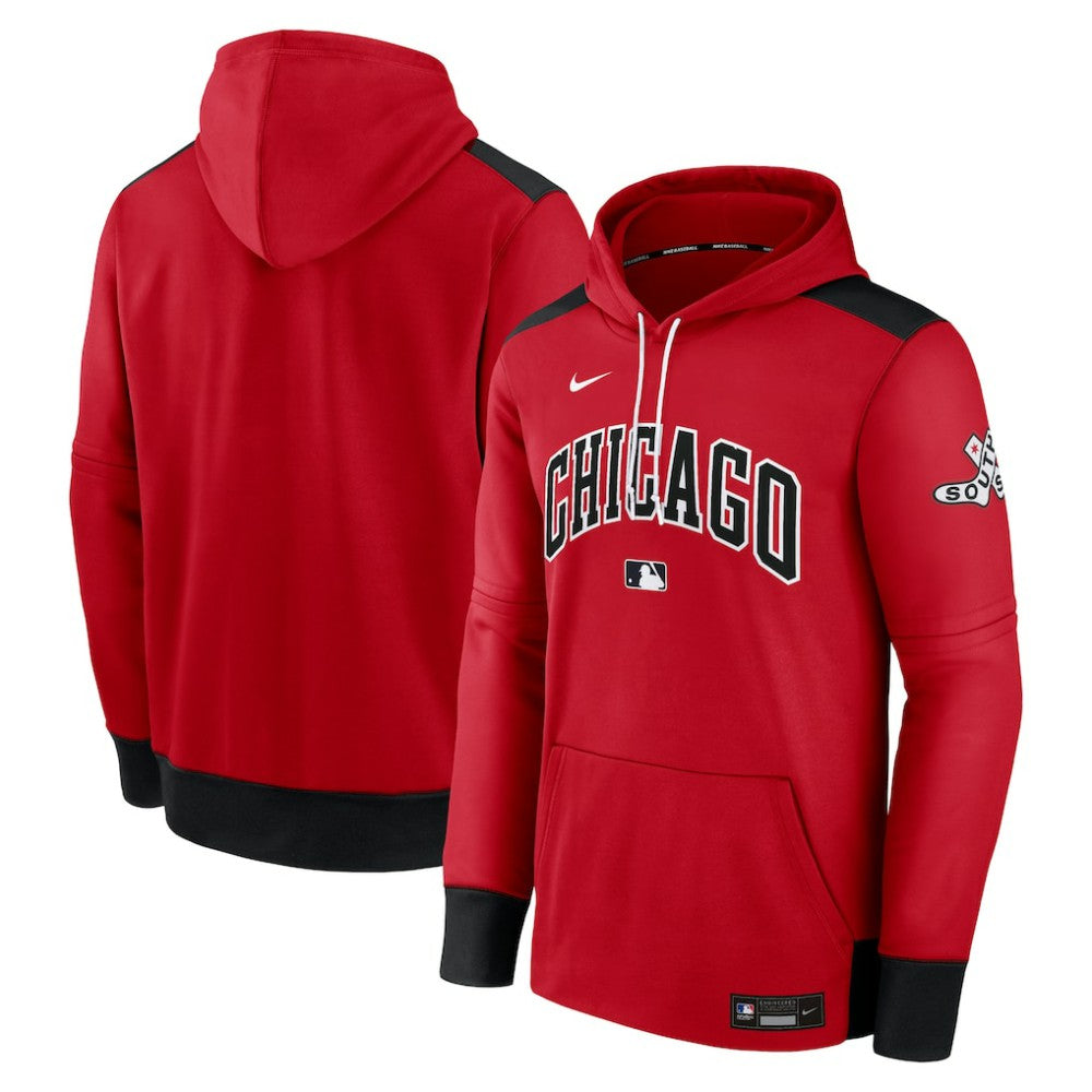 Chicago White Sox Nike 2025 City Connect Authentic Collection Performance Pullover Hoodie - Red/Black - Nike Lifestyle