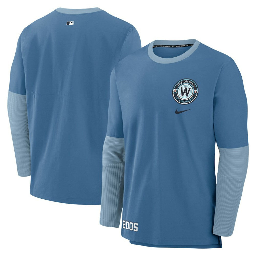 Washington Nationals Nike 2025 City Connect Authentic Collection Player Dri-FIT Lightweight Pullover - Blue - Nike Discount