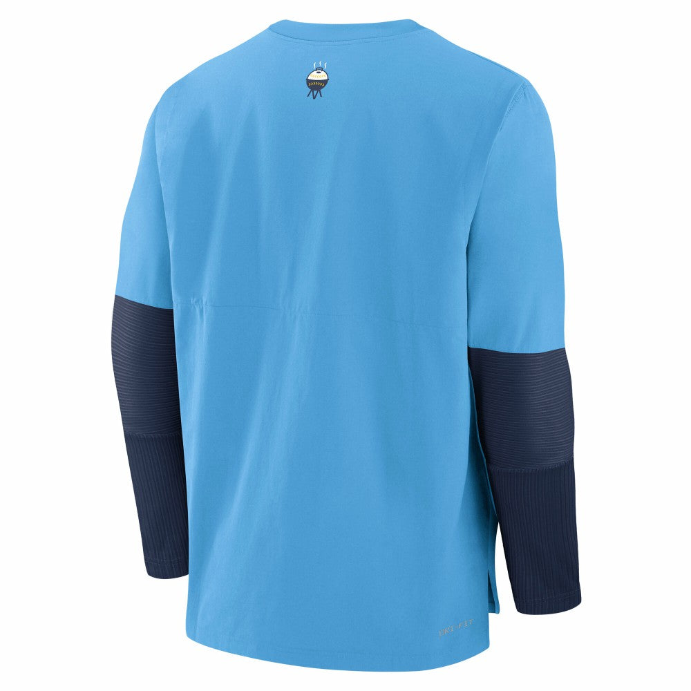 Milwaukee Brewers Nike 2025 City Connect Authentic Collection Player Dri-FIT Lightweight Pullover - Light Blue - Nike Sale