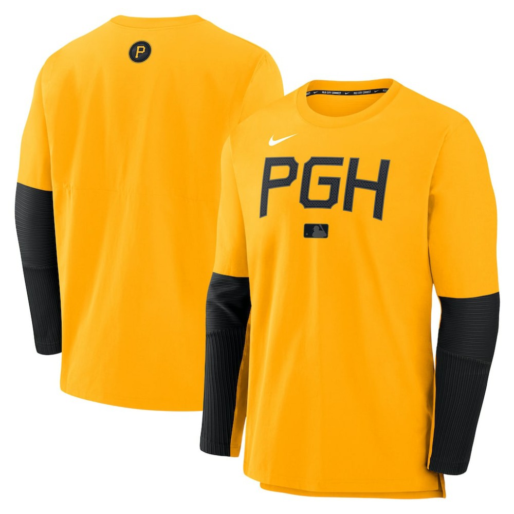 Pittsburgh Pirates Nike 2025 City Connect Authentic Collection Player Dri-FIT Lightweight Pullover - Gold - Nike Lifestyle