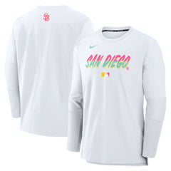 San Diego Padres Nike 2025 City Connect Authentic Collection Player Dri-FIT Lightweight Pullover - White - Nike Sale
