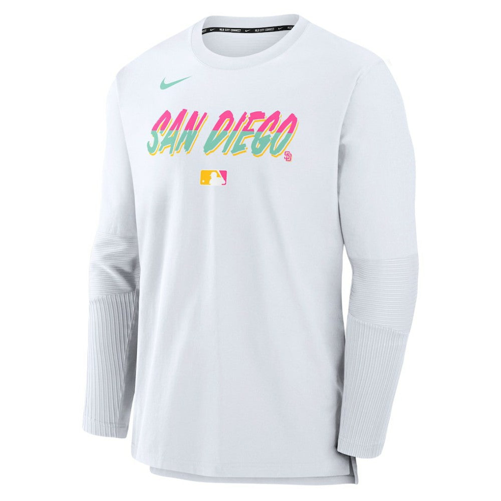 San Diego Padres Nike 2025 City Connect Authentic Collection Player Dri-FIT Lightweight Pullover - White - Nike Sale
