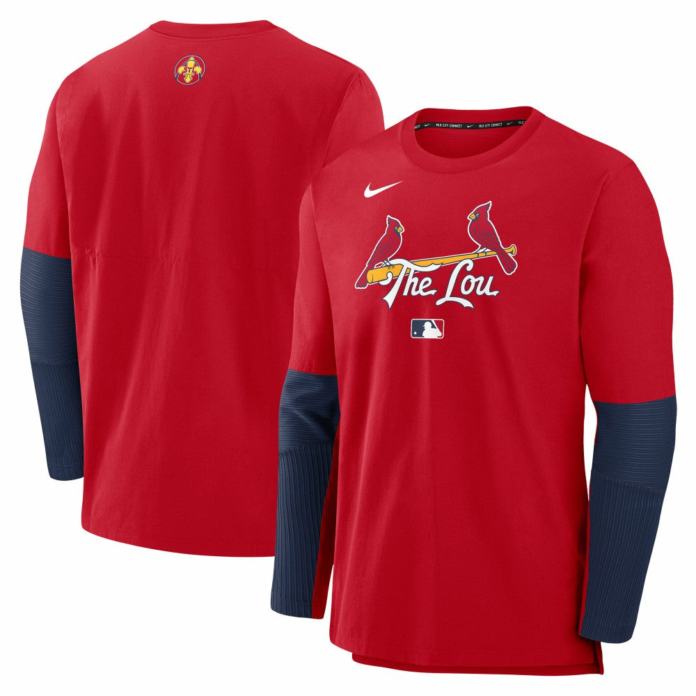 St. Louis Cardinals Nike 2025 City Connect Authentic Collection Player Dri-FIT Lightweight Pullover - Red - Nike Sale