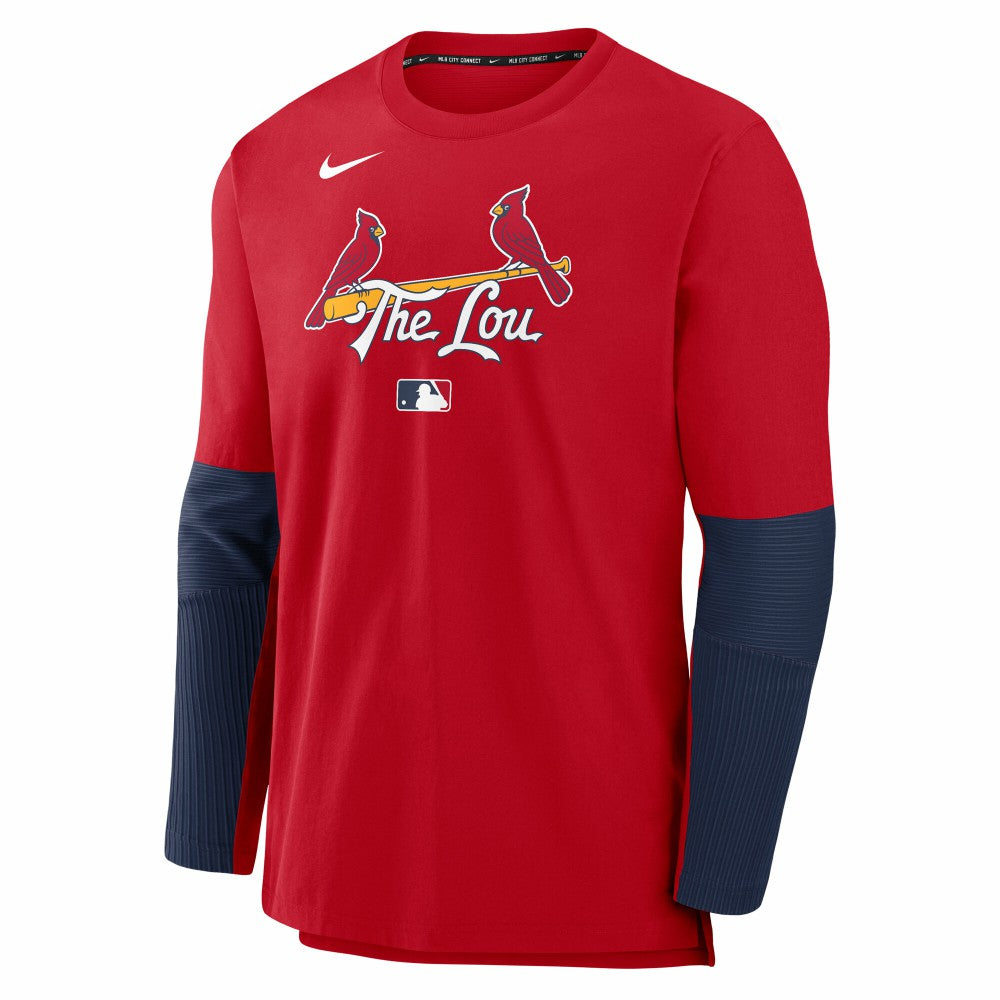St. Louis Cardinals Nike 2025 City Connect Authentic Collection Player Dri-FIT Lightweight Pullover - Red - Nike Sale