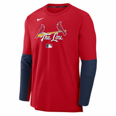 St. Louis Cardinals Nike 2025 City Connect Authentic Collection Player Dri-FIT Lightweight Pullover - Red - Nike Sale