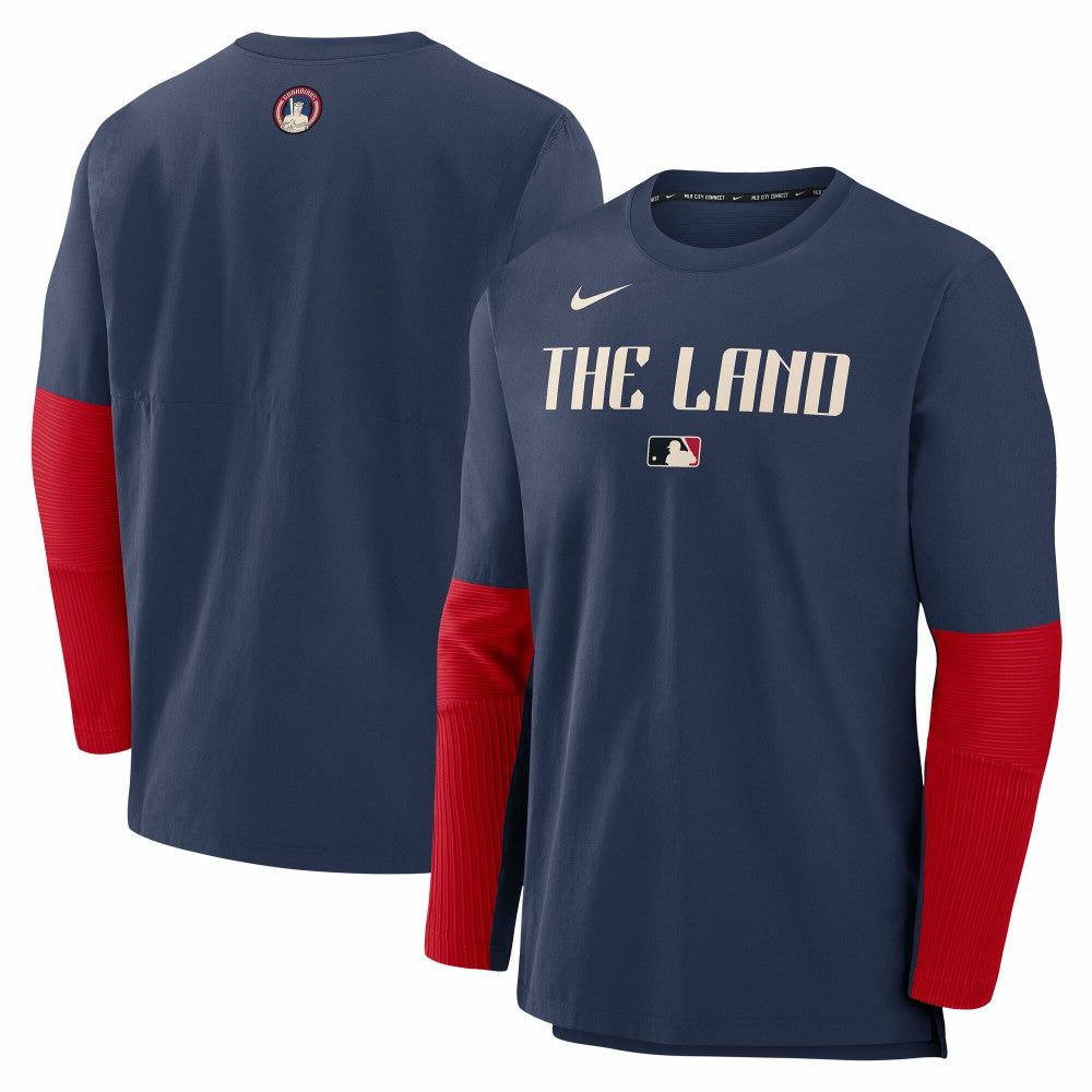 Cleveland Guardians Nike 2025 City Connect Authentic Collection Player Dri-FIT Lightweight Pullover - Navy - Nike Online