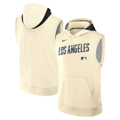 Los Angeles Dodgers Nike 2025 City Connect Authentic Collection Dri-FIT Sleeveless Hoodie - Cream - Nike Online