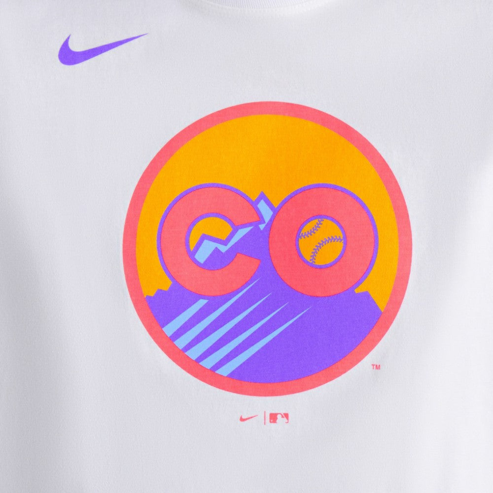 Colorado Rockies Nike 2025 City Connect Logo T-Shirt - White - Nike Online