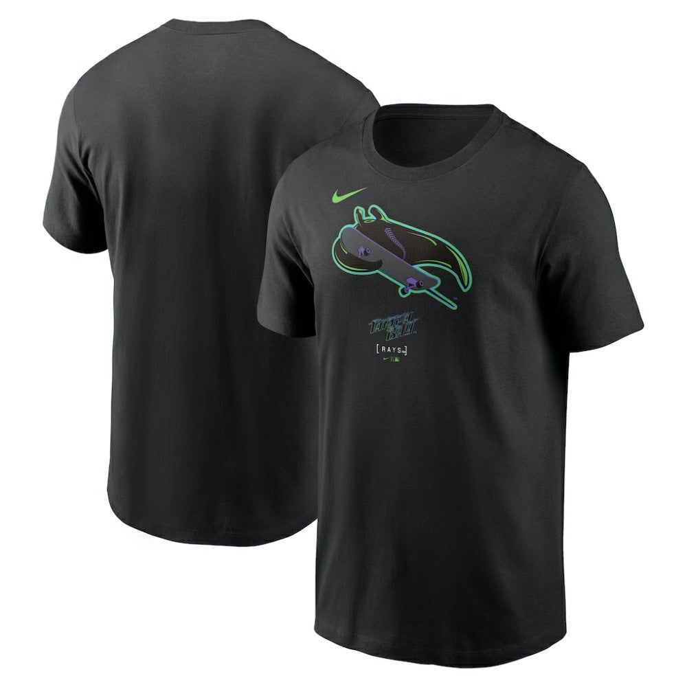 Tampa Bay Rays Nike City Connect Large Logo T-Shirt - Black - Nike Lifestyle