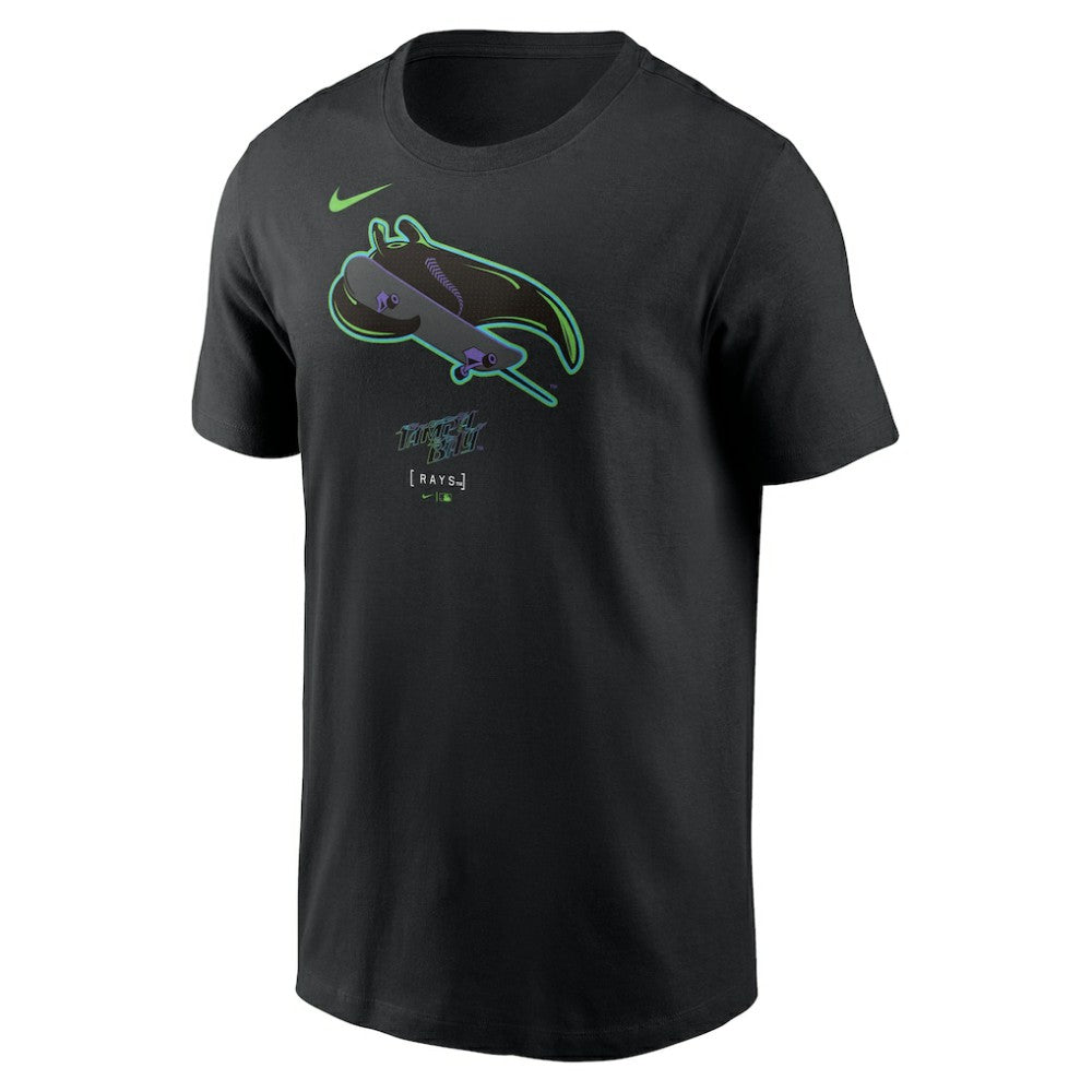 Tampa Bay Rays Nike City Connect Large Logo T-Shirt - Black - Nike Lifestyle