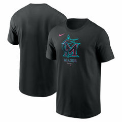 Miami Marlins Nike 2025 City Connect Large Logo T-Shirt - Black - Nike Discount