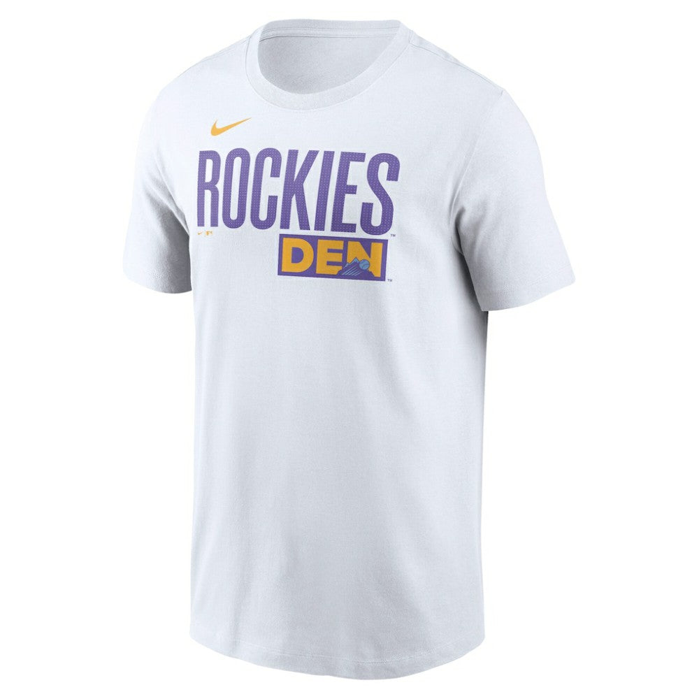 Colorado Rockies Nike City Connect Wordmark T-Shirt - White - Nike Online