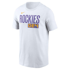 Colorado Rockies Nike City Connect Wordmark T-Shirt - White - Nike Online