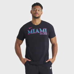 Miami Marlins Nike City Connect Wordmark T-Shirt - Black - Nike Discount