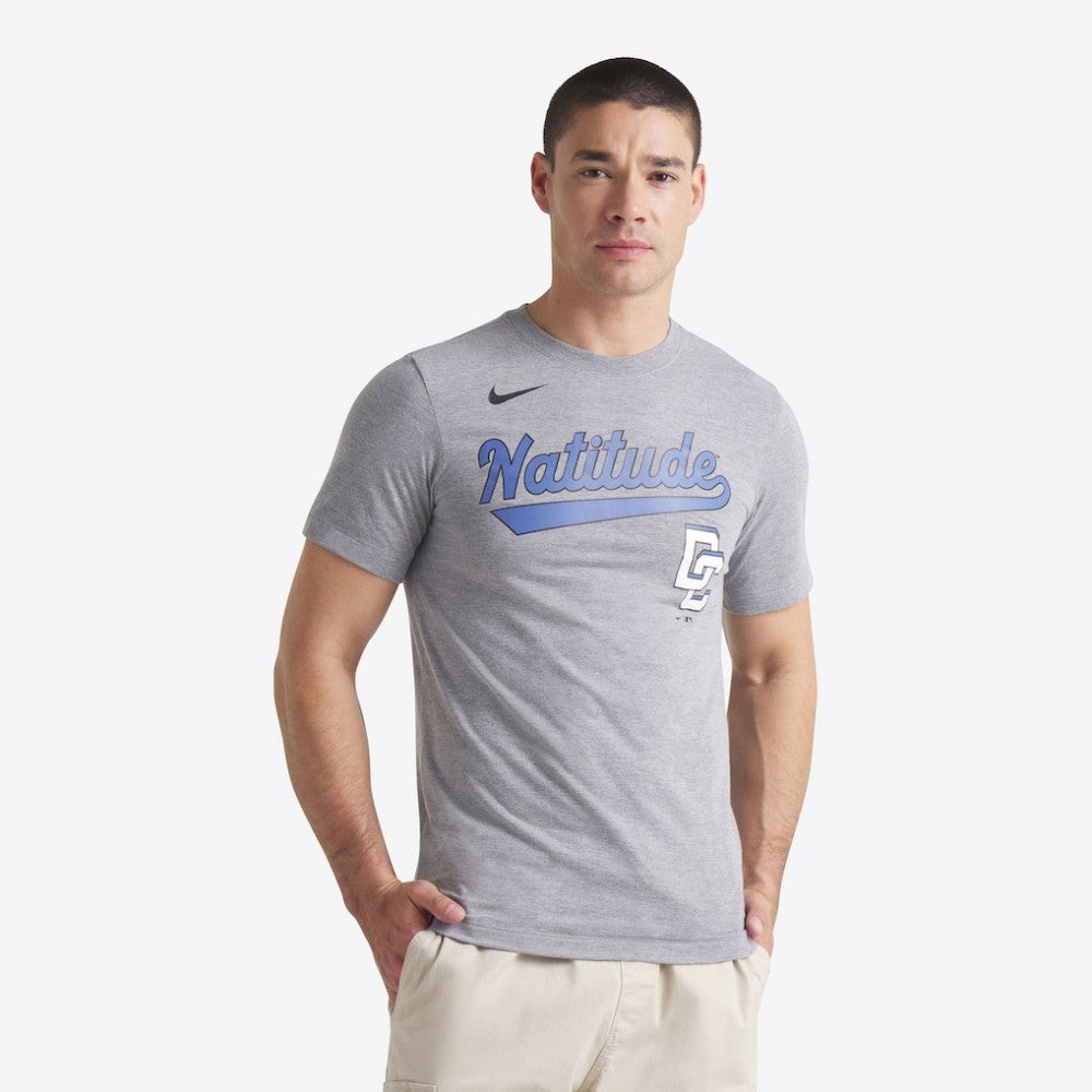Washington Nationals Nike City Connect Script Tri-Blend T-Shirt - Heather Charcoal - Nike Sale