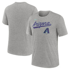 Arizona Diamondbacks Nike City Connect Script Tri-Blend T-Shirt - Heather Charcoal - Nike Online